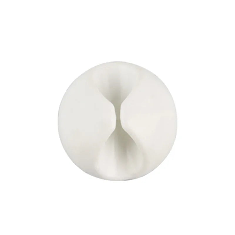 10 Circular Data Cable Storage Organizing Holders Qme WHITE
