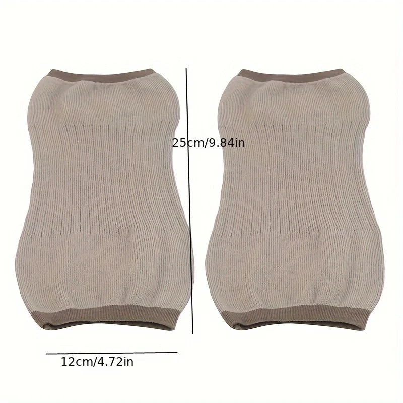 Cashmere Knee Warmers, Elastic Thermal Knee Support Sleeves for Men Women, Winter Leg Warmers for Arthritis & Pain Relief Qme Camel 1pair