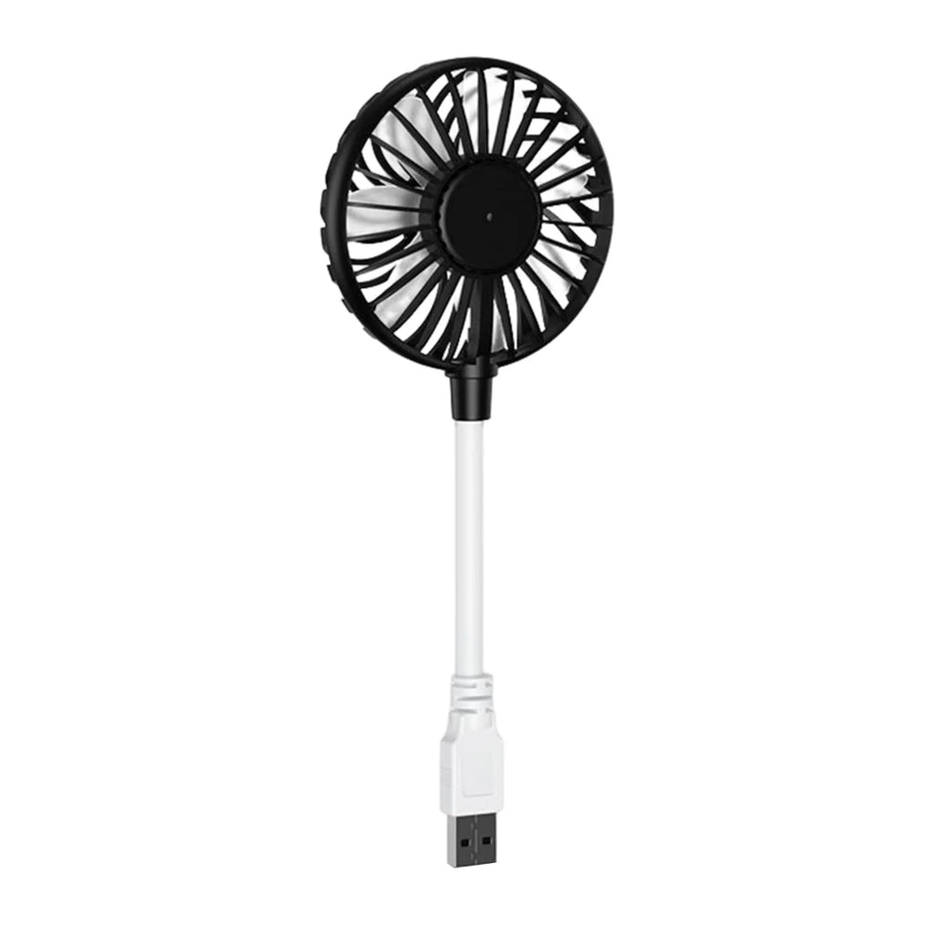 Mini USB Fan 360 Degree Adjustable Portable Fan for Power Bank Laptop PC for Home Office Car Outdoor Travel Summer Gifts Qme black
