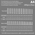 Box Nail Art Tools Sandwich Dual Forms 15 Extensions-dual Coffin Qme A4