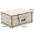 Treasure Box 3D Wooden Handmade Mechanical Password Box DIY Locked Engraved Password Box Birthday Gift Jigsaw Model Kit Qme Lockbox Kit L Size