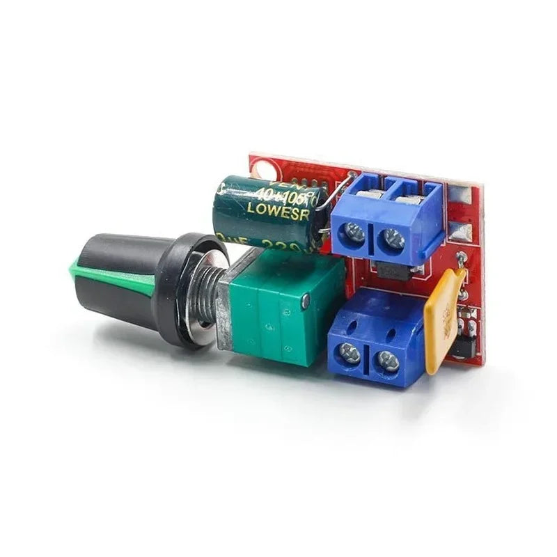 Mini DC Motor PWM Speed Controller 5A 90W 5V 6V 12V 24V 35V Speed Control Switch Super Small LED Dimmer Max 5A Qme