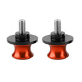 Rear Stand Swing Arm Spools 8mm Motorcycle CNC Rear Stand Swing Arm Spool Sliders Stand Swingarm Bobbins Swing Arm Spool Qme Orange