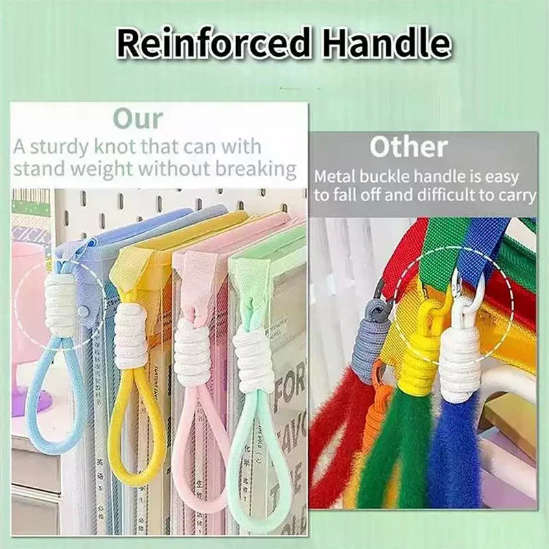 A4 Stationery Storage Bag Double-layer Mesh Zipper Large Capacity Qme