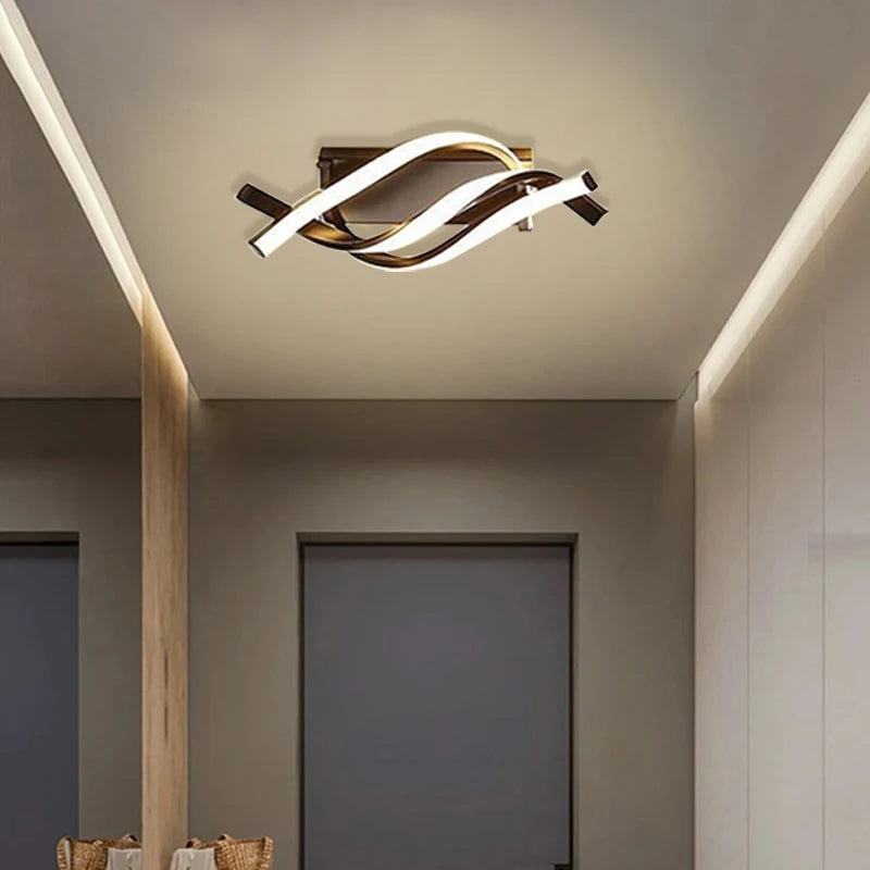 Modern LED Ceiling Light Corridor Lighting Fixture Minimalist Line Lamps Aisle Entryway Staircase Corner Indoor Decor Led Lustre Qme