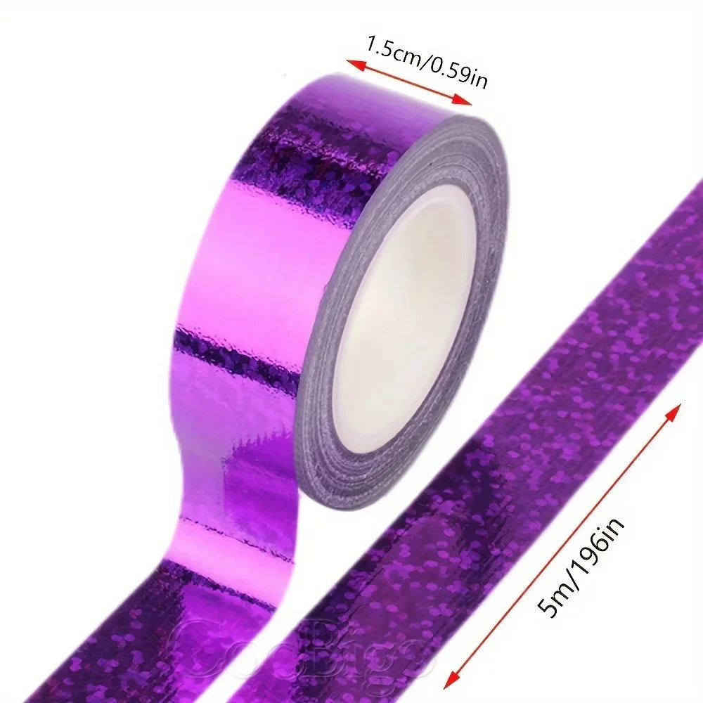 1pc Laser Foil Tape - High-Strength Adhesive Perfect for DIY Projects, Scrapbooking, and Photo Album Decorations Qme