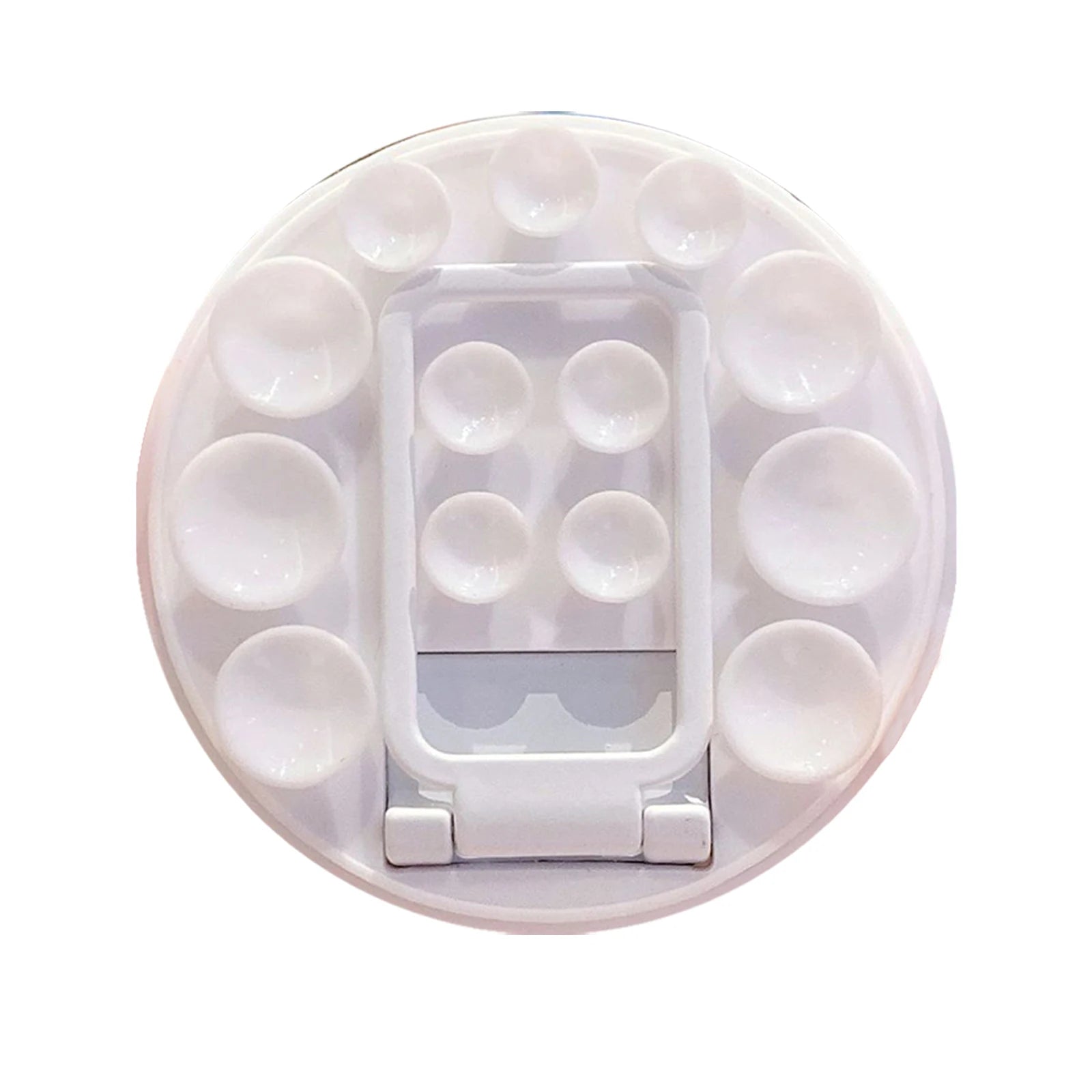 Adhesive Suction Cup Phone Mount Trendy Strong Suction Sticky Phone Grip Accessories Soporte Celular for Selfies and Videos Qme White