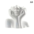 Creative Art Vase Makeup Brush And Pen Holder Multi-Functional Desk Organizer Statue Ornament Home Office Decor Qme A4