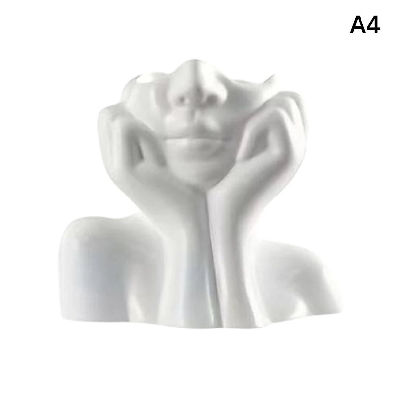 Creative Art Vase Makeup Brush And Pen Holder Multi-Functional Desk Organizer Statue Ornament Home Office Decor Qme A4