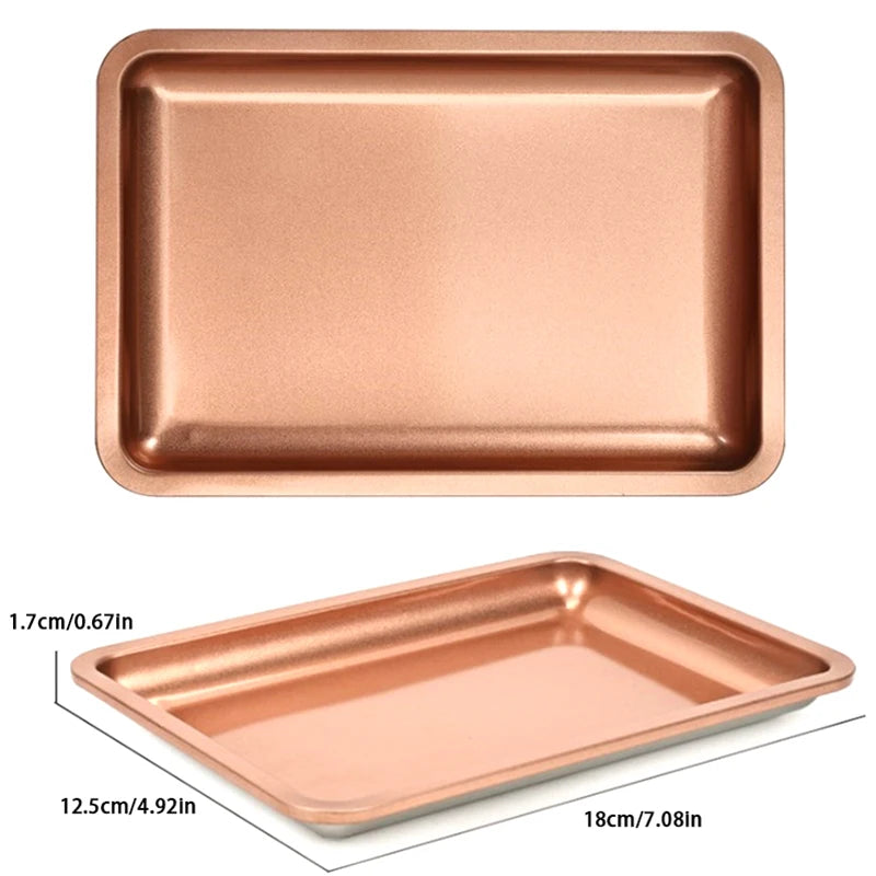 Nail Tray Stainless Steel Cosmetic Storage Art Polish Multicolor Qme