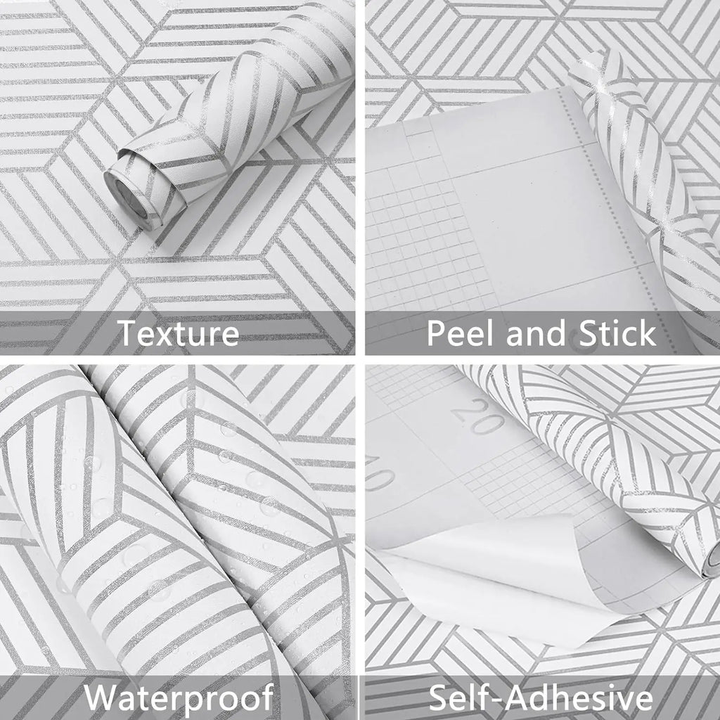 Thickened Nordic Self-adhesive Waterproof Wallpaper Bedroom Living Qme
