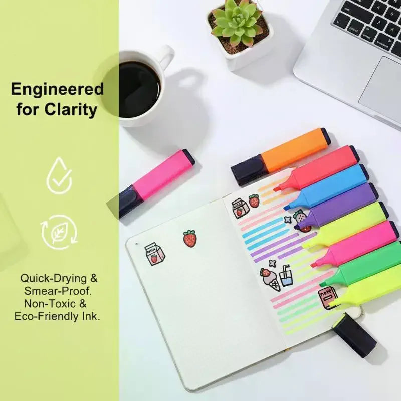 Light Drawing Key Marker Pens 4 6 8 Colors Creative Highlight Smooth Qme