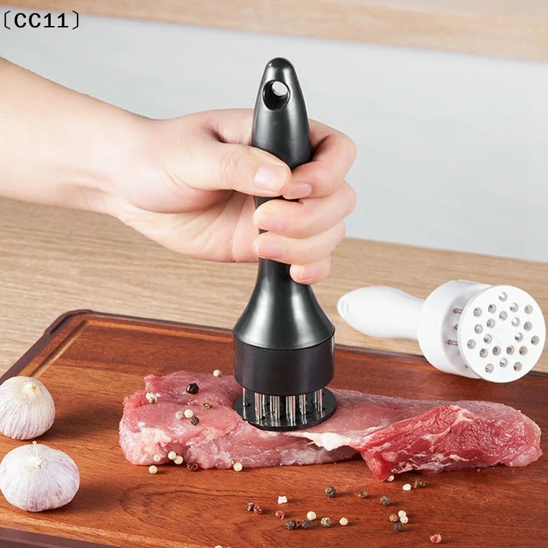 Stainless Steel Meat Tenderizer Needles Non Slip Handle Perfect Qme