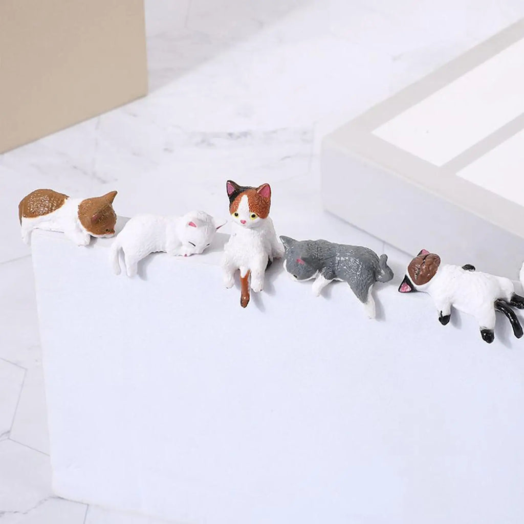 Cute Kitten Decoration Creative Sleeping Cat Doll Home Ornaments Toys Qme