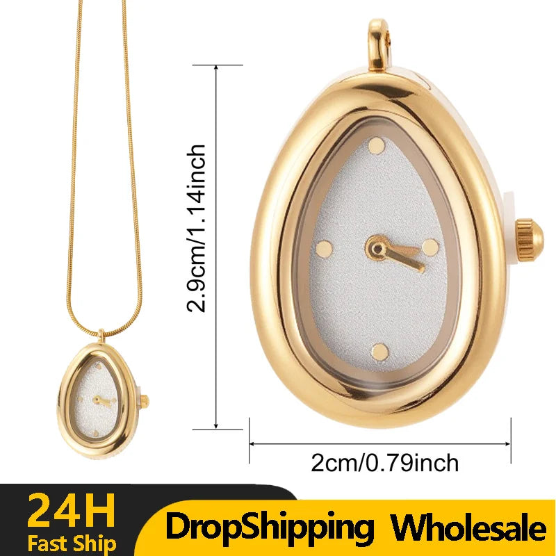 Watch Necklace Pocket Watch Square Drop Water Classics Dial Roman Numerals Pocket Watches with Necklace Christmas Birthday Gifts Qme