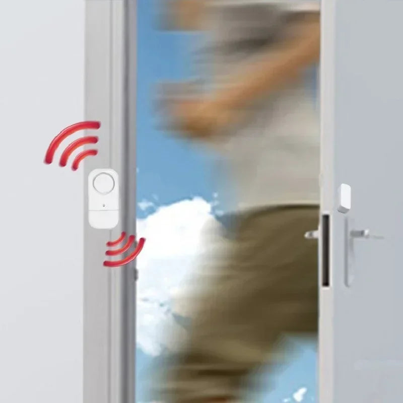125dB Wireless Electronic Vibration Detector Cabinet Door Window Vibration Sensor Alert Security Alarm Detector Qme