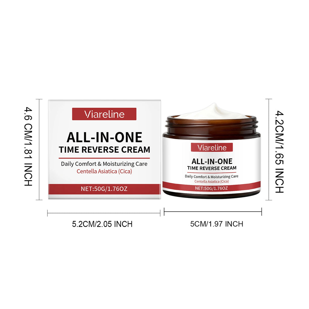 Centella Acid Time Reverse Cream All-In-One Daily Moisturizing Face Cream for Smooth Hydrated & Radiant-Looking Skin Face Cream Qme 50g Boxed