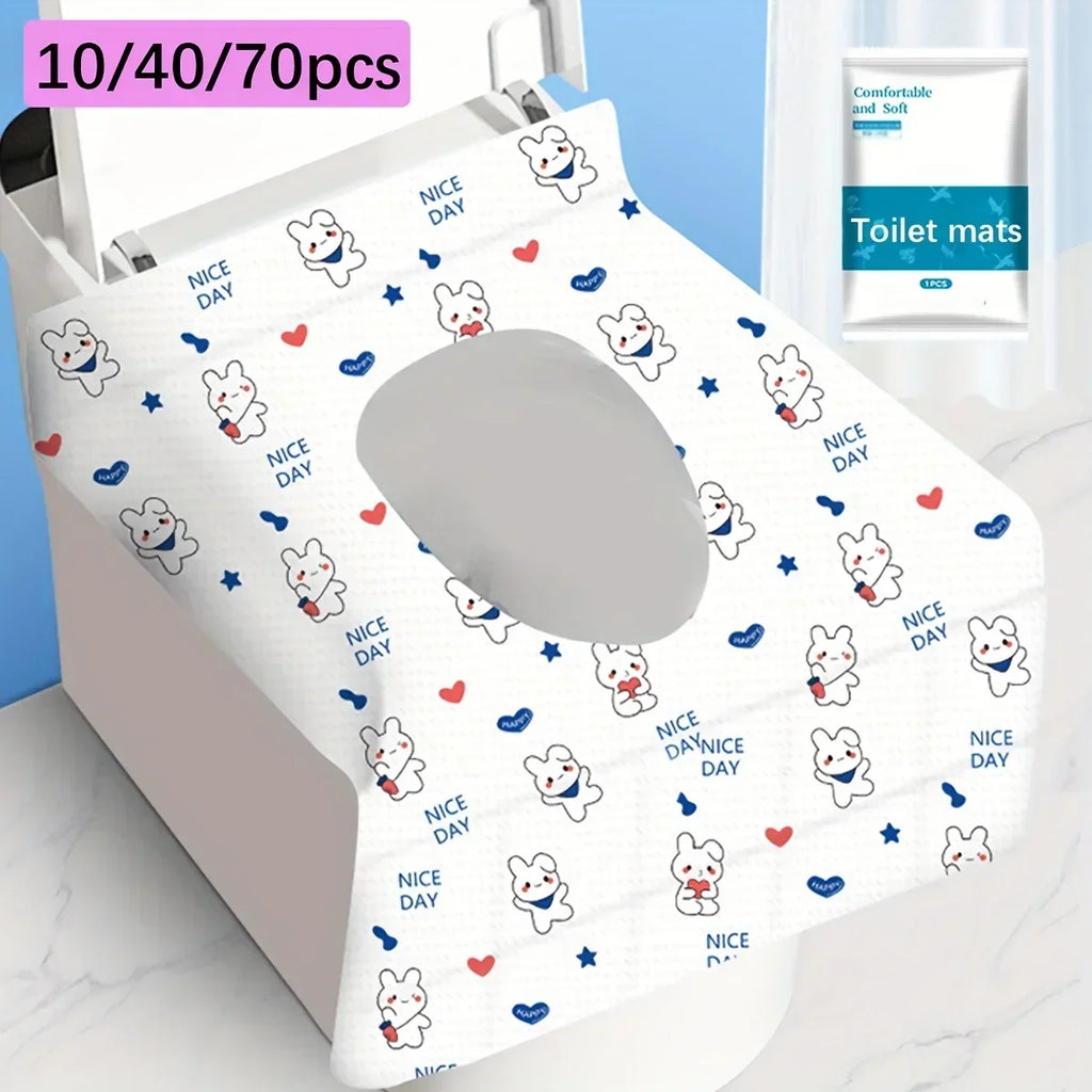 70/40/10Pcs Disposable Toilet Seat Covers for Travel Public Bathrooms Airplane Hygiene Universal Fit All Ages Potty Training Qme