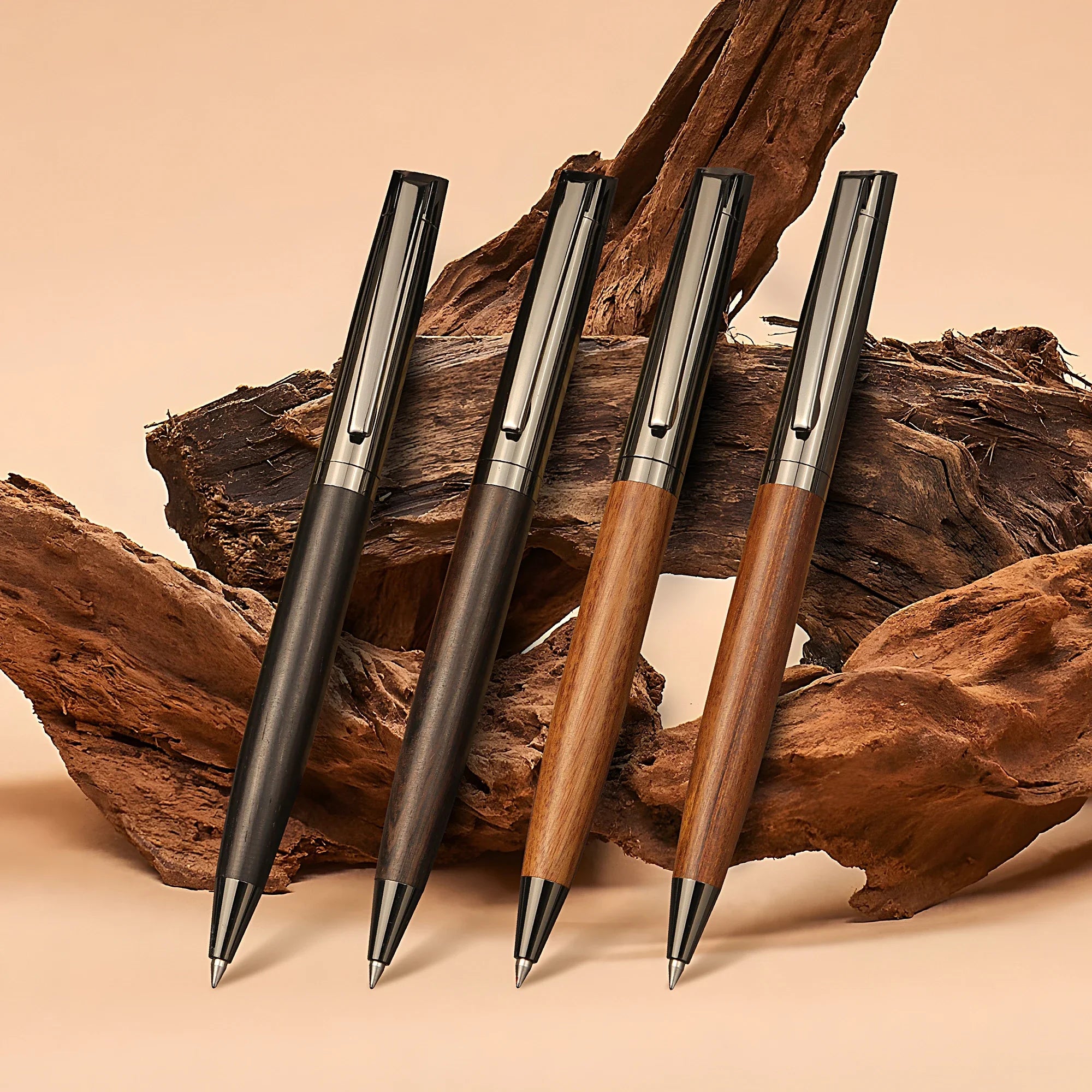 High Quality Metal Wood Ballpoint Pen Premium Smooth Writing High-End Design Black Ink Business Office Pen Qme