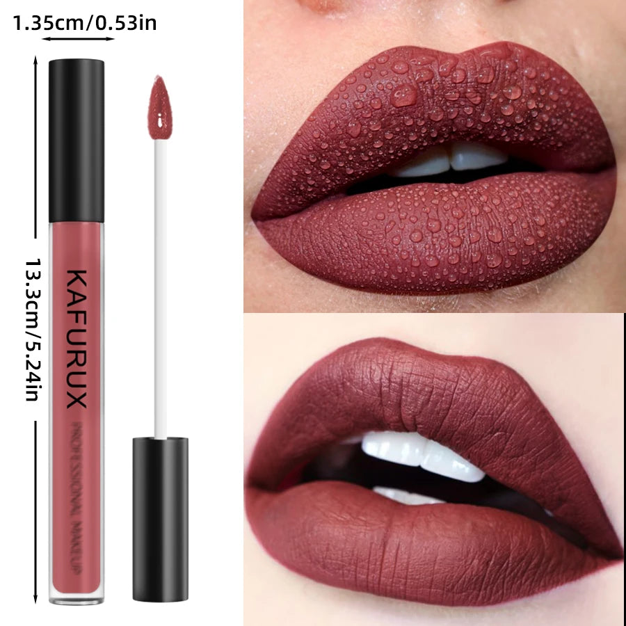 Matte Highly Pigmented Lip Glaze Velvet Finish Liquid Lipstick Qme