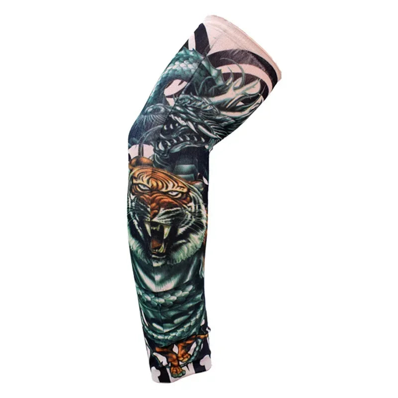 1PCS Arm Sleeves UV Protection Full Arm Cool Outdoor Golf Sports Hiking Riding Arm Tattoo Sleeve Cycling Equipment Qme X20 38-40cm