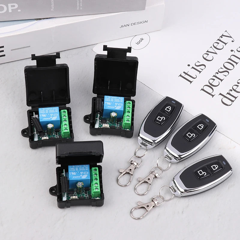 Universal Gate Remote Control Switch DC 12V RF 433 Mhz Asking Code Qme