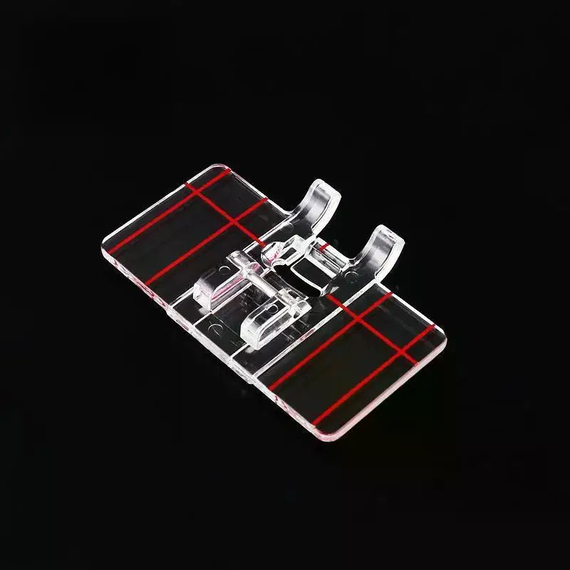 Parallel Sewing Presser Foot Straight Alignment Guide Foot Clear Plastic Sewing Machine Accessory For Household Fabric Sew Work Qme