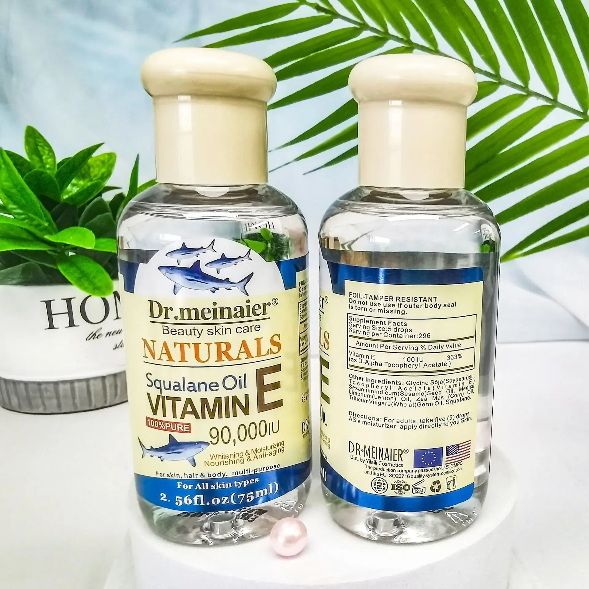 Vitamin E Face Essence Oil Morning Night Whitening Shrink Pores Anti Qme