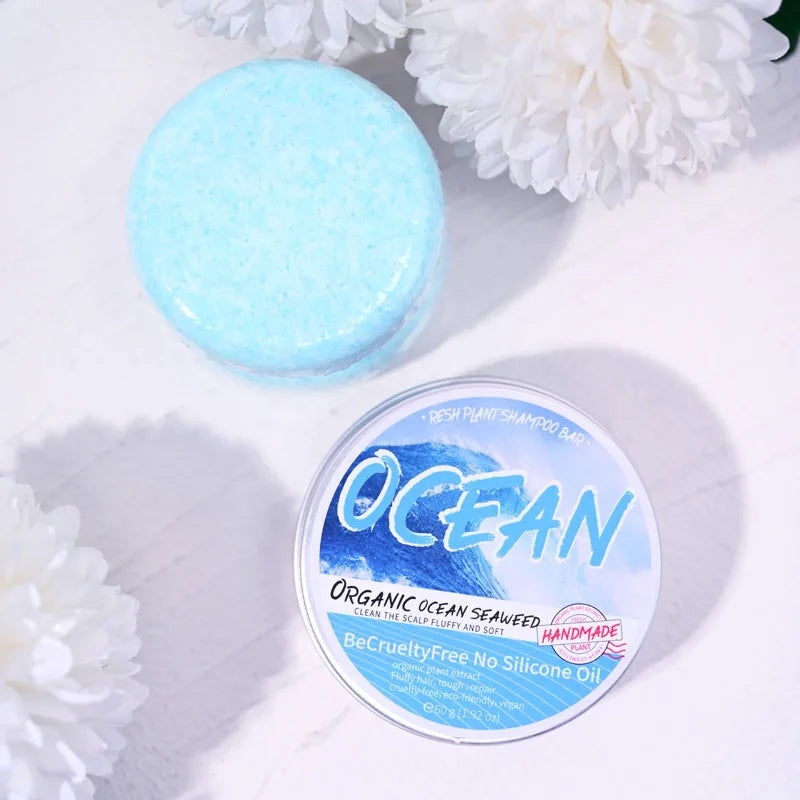 Fresh Ocean Fragrance Shampoo Soap Plant-based Sea Salt Deep Cleaning Qme