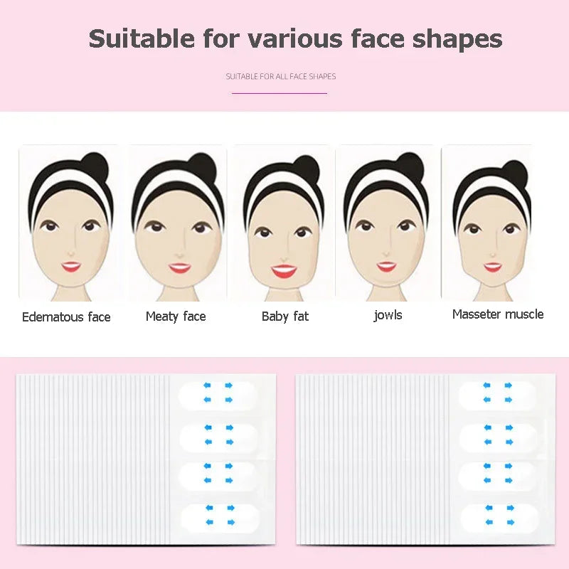 30/20/10Sheets V Lift Face Sticker Invisible Makeup Adhesive Lift Face Tape Slim Patch Breathable Sticker Lifting Tighten Chin Qme