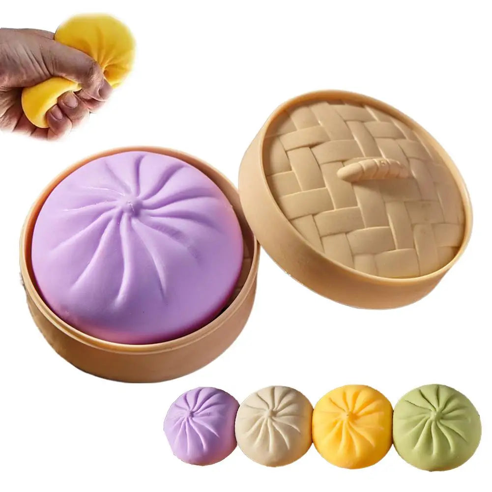 Colorful Dumpling Squishes Stress Balls Squeeze Dough Ball Squishy Qme D