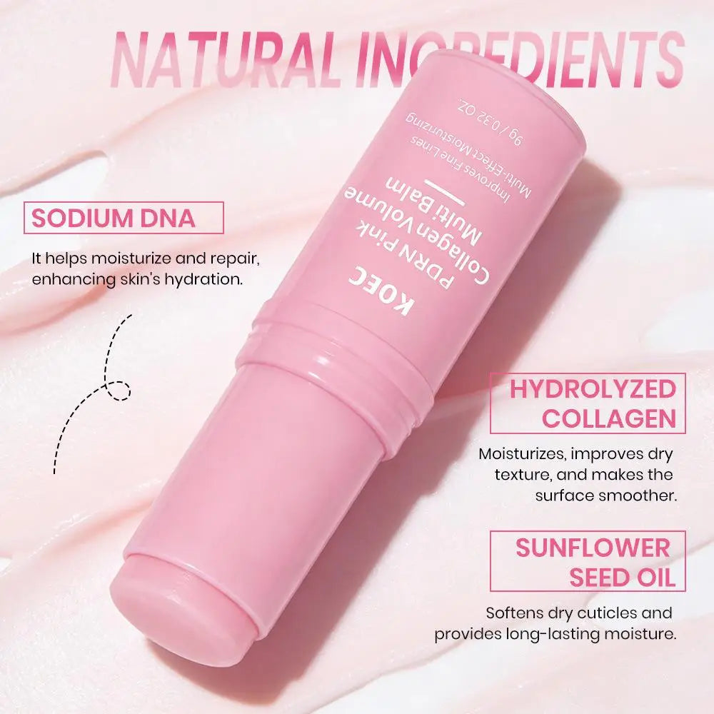 Wrinkle Bounce Moisturizing Multi Balm Face PDRN Pink Collagen Volume Qme