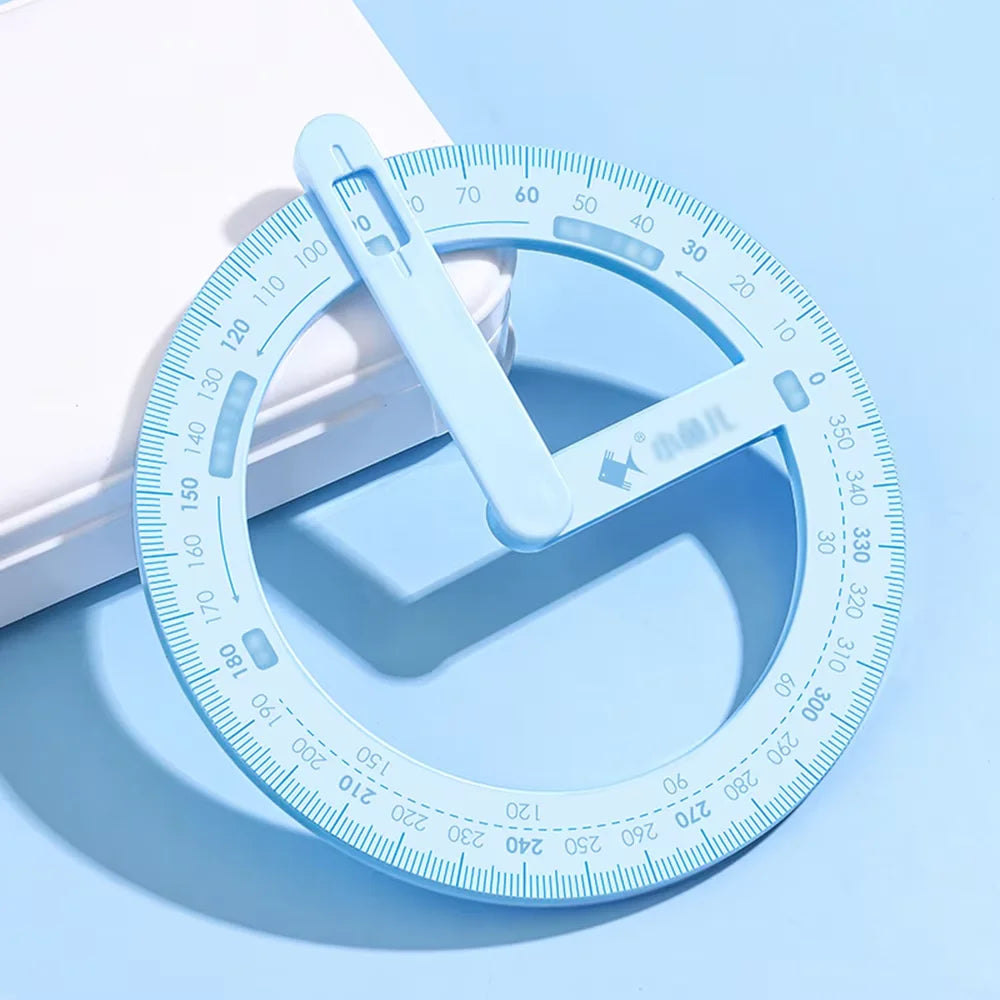 360 Degree Activity Protractor Student Angle Reader Teaching Aids Right Angle And Acute Drawing Stationery Qme