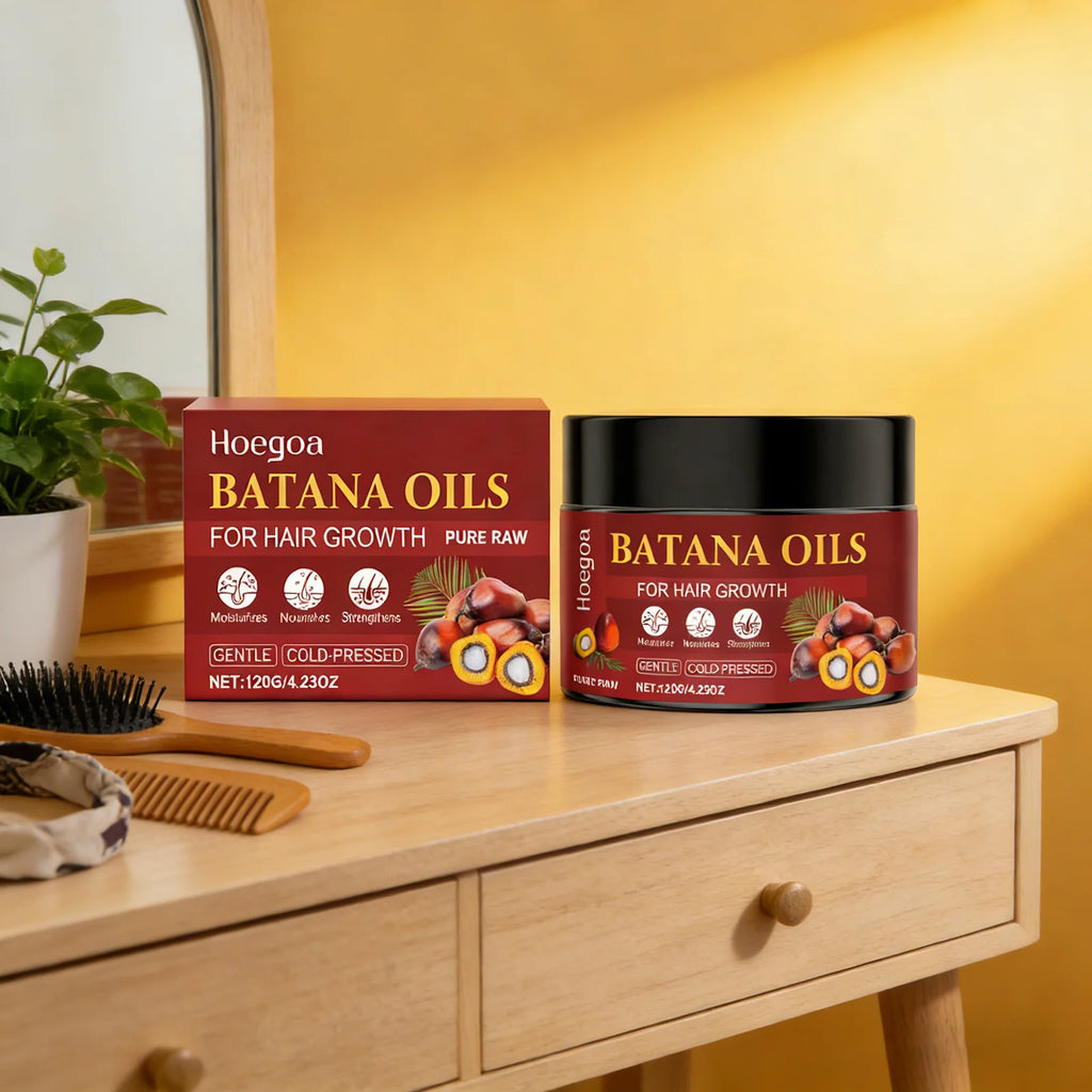 Batana Hair Care Oil Repair Damaged Strengthen Roots Anti Hair Loss Breakage Smooth Non-greasy Health Hair Regrowth Serum 120g Qme