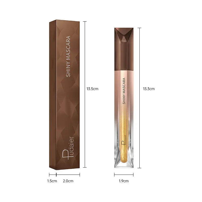 Eyelash Eyebrow Glitter Mascara Brush Lengthing Eye Lash Colored Blue Pink Gold Mascara Eyelashes Curling Extension Makeup Qme