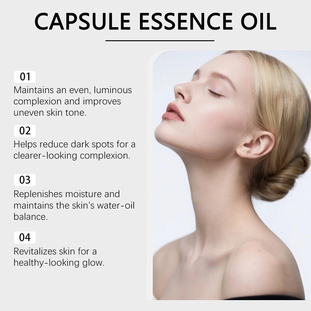 Vitamin C Face Serum Capsules Lighten Pigmentation Antioxidation Reduce Fine Lines Rejuvenate Skin Moisturize Facial Essence Oil Qme