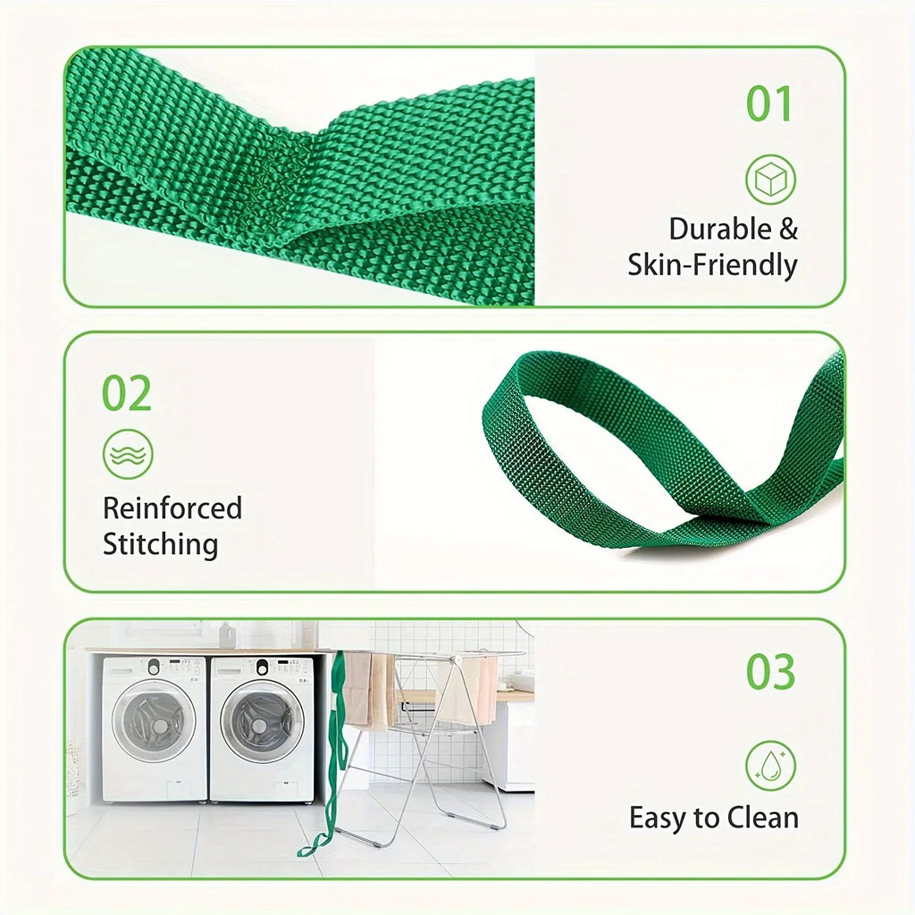 10 Loops Non-Elastic Yoga Stretching Strap Stretch Band With Workout Guide For Physical Therapy, Pilates, Exercise Qme