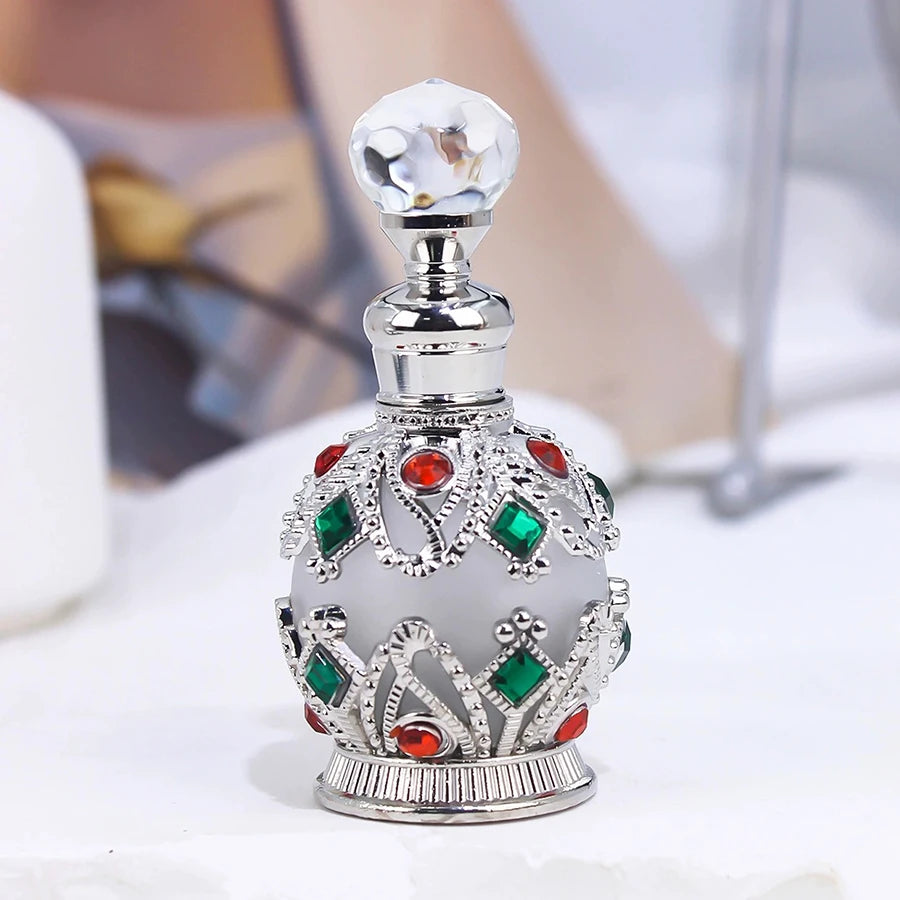 1PCS Luxury Perfume Bottle Essential Oil Bottle 15ml Empty Bottle Storage Bottle Gift Glass Perfume Bottle Portable Bottles Qme K-SGR