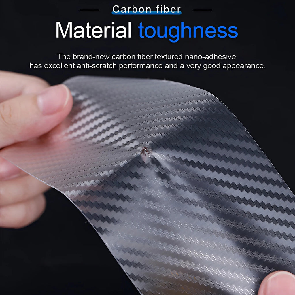 Car Door Protective Film Transparent 3D Carbon Fiber Door Edge Protector Wear-Resistant Anti Scratch Paint Guard Matte Sticker Qme