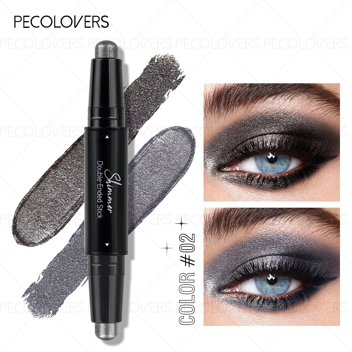Double-ended Eyeshadow Stick Eye Highlighter Two-color Application Qme 02