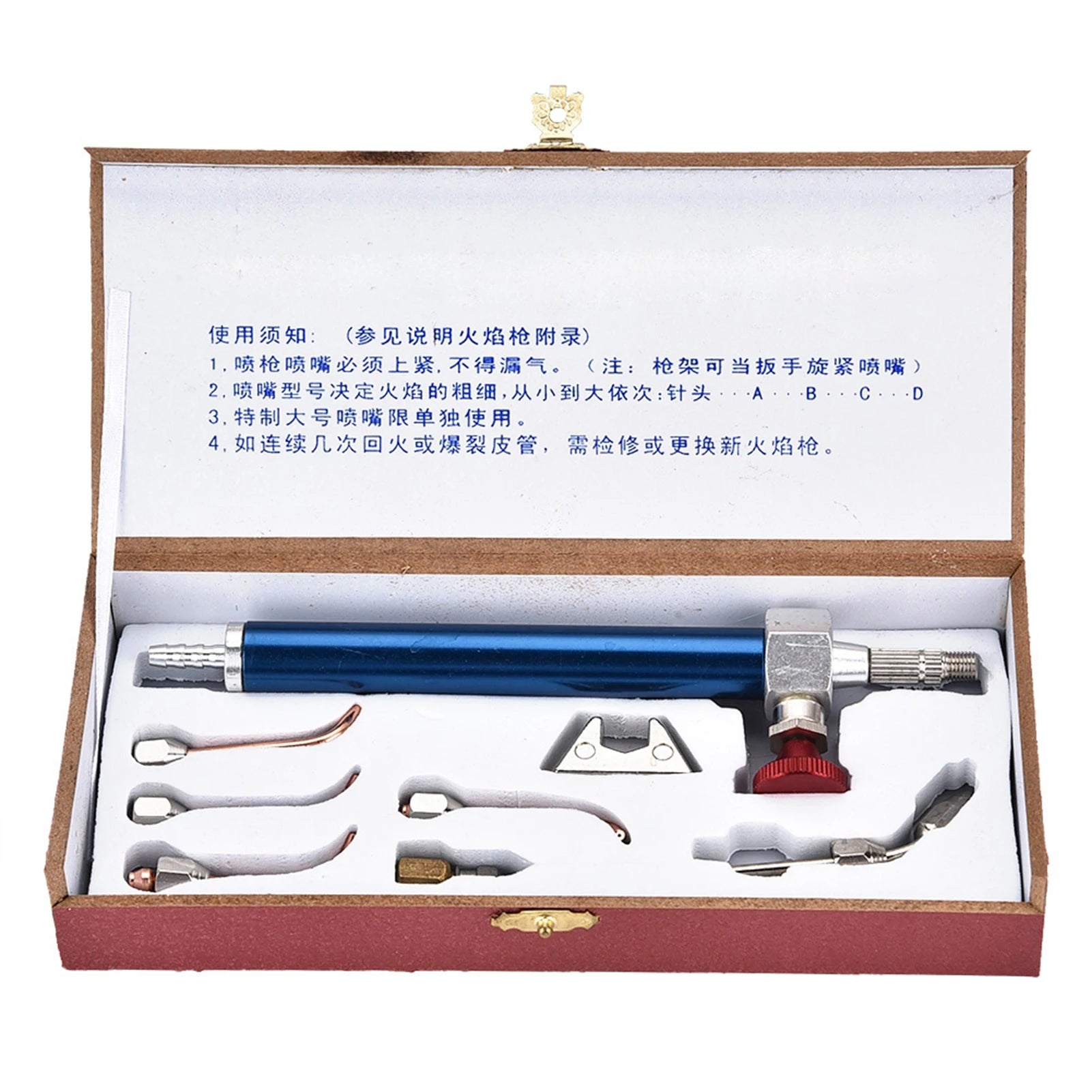 Jewelry Welding Torch Oxygen Torch Jewelry Torch Welding Soldering Gun with 5 Tips for Oxygen Cylinders Qme
