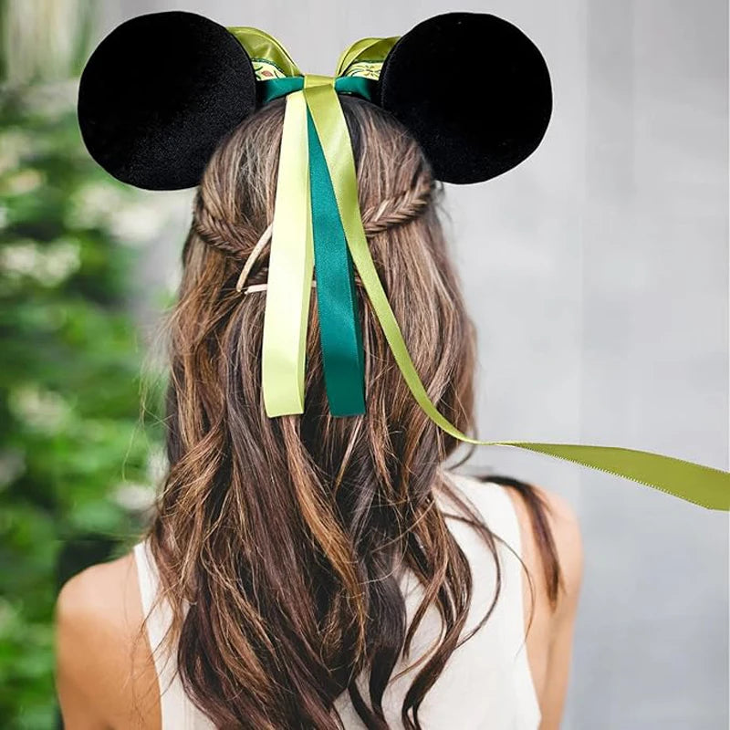 Mickey Mouse Princess Anna Headband Rapunzel Minnie Ears Plush Headwear Children Toys Festival Party Decoration Hair Accessories Qme