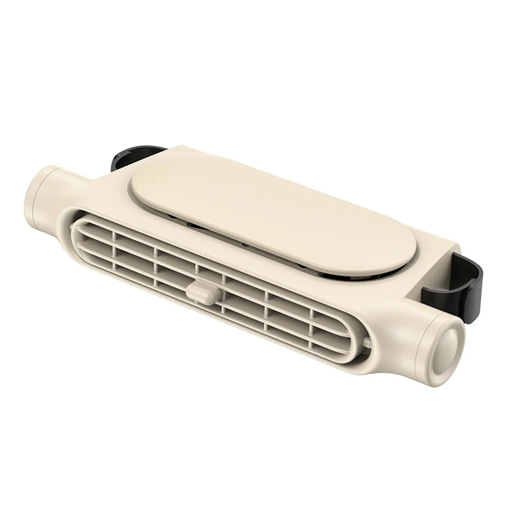 USB Car Interior Rear Headrest Fan Cooler 3 Speeds Adjustable Car Seat Headrest Fan Rear Seat Ventilator Summer Car Accessories Qme Beige