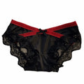 Underpants Low Waist Lace Briefs Mesh Sweet Ice Silk Panties French Style Underwear Triangle Panties Girls Underwear Qme Black M 1pc