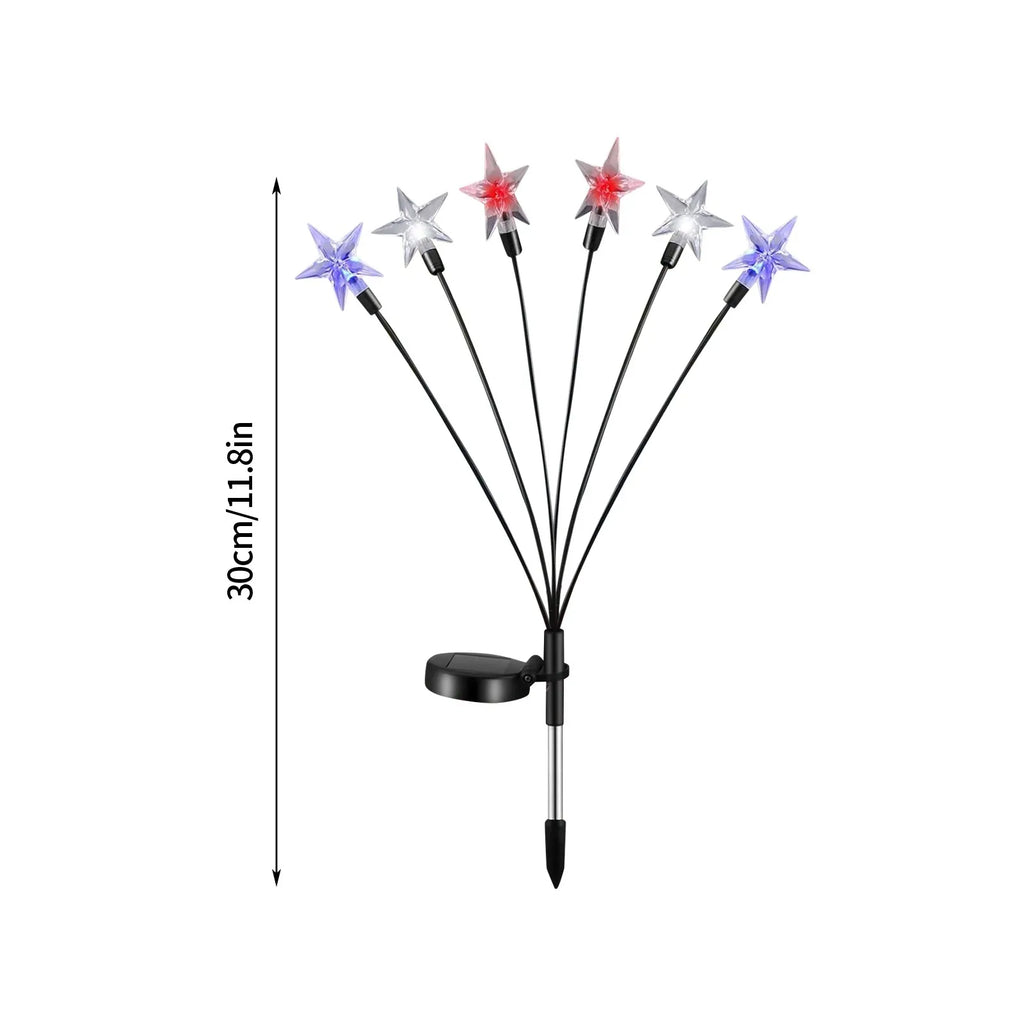 Solar-powered Independence Day String Lights Home Patio Garden Lawn Decorative Lights Holiday Party DIY Decor Props Qme