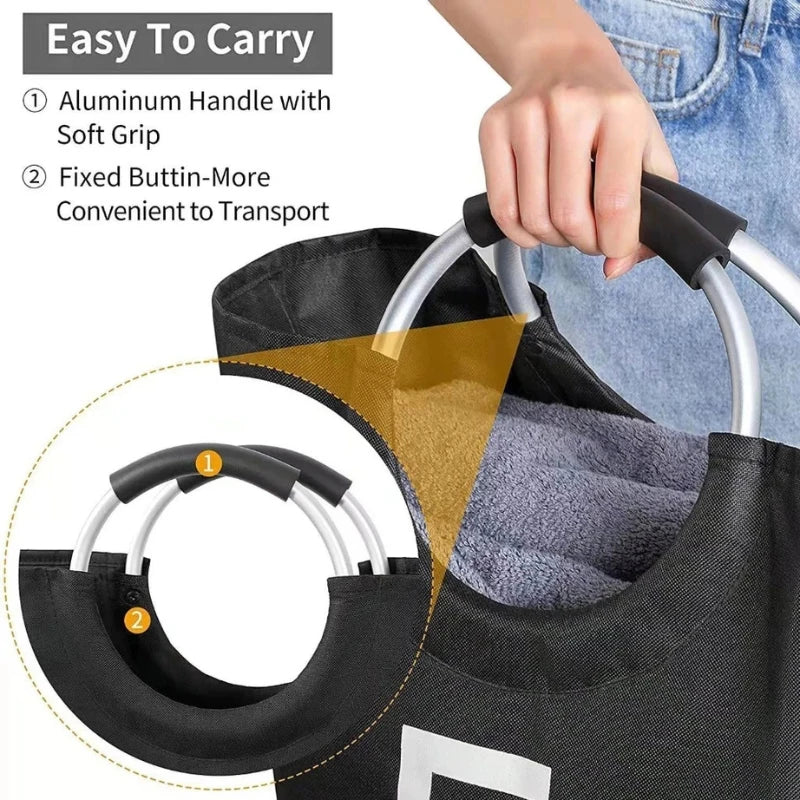 Oxford Fabric Waterproof Laundry Bag Dirty Clothes Storage Basket Qme