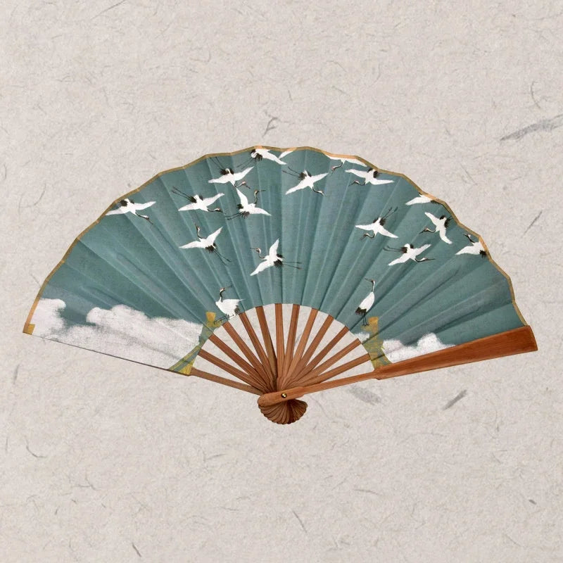 Chinese Style Ladies Portable Small Fan Gift Folding Fan Dance Hanfu Folding Fan Qme
