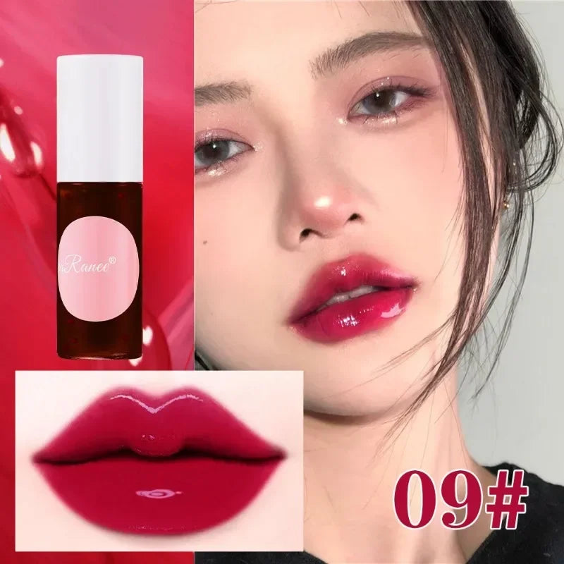 Water Tint Liquid Lip Stain Cherry Juice Lip Gloss Tint Non-stick Lasting Moisturizing Lip Dye Lips Cheek Rouge Water Makeup Qme 09