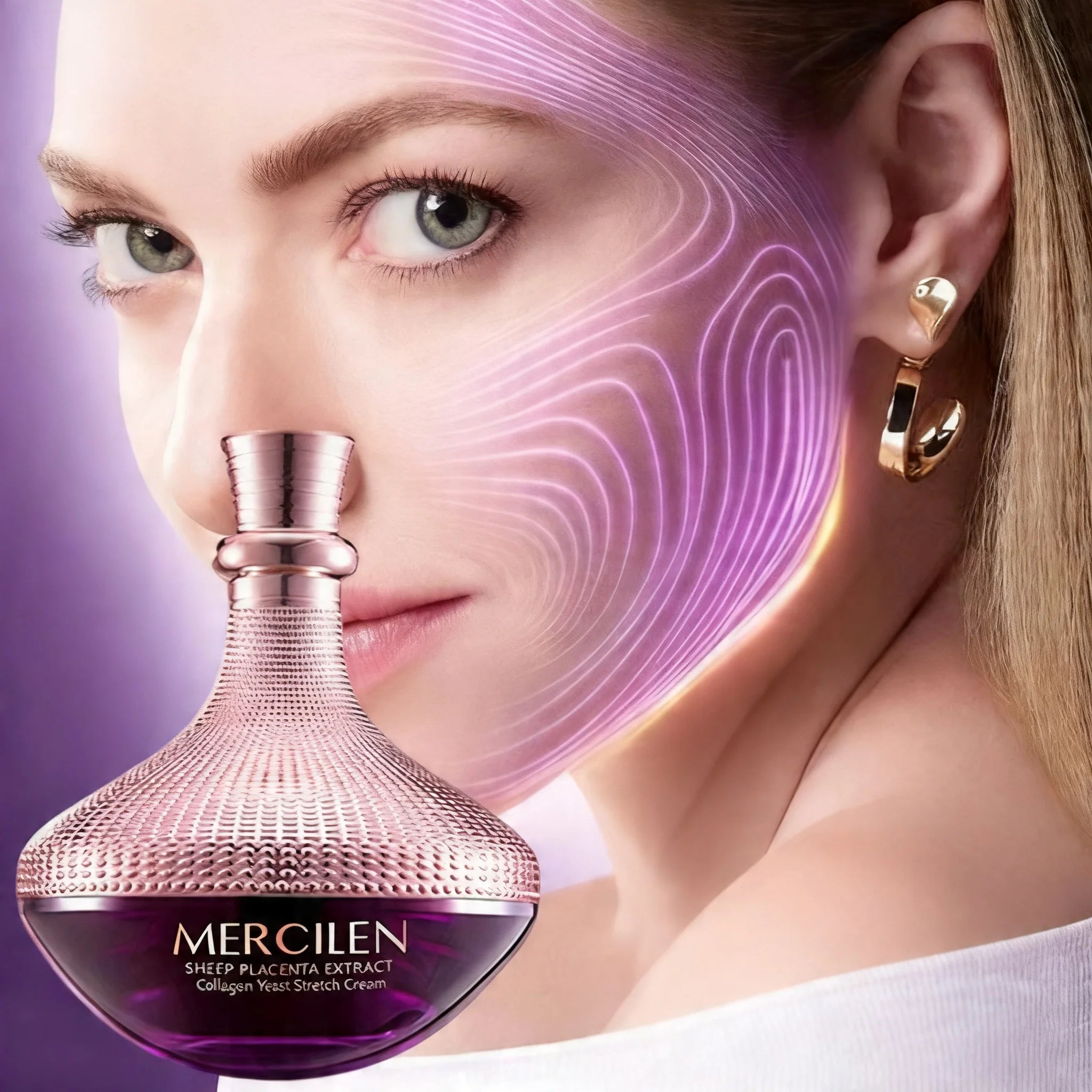 Collagen Facial Cream Sheep Placenta Yeast Elastic Moisturizing Qme