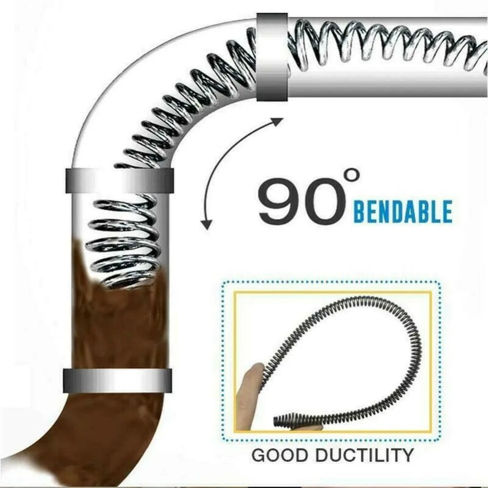 Toilet Clog Remover Spring Pipe Dredging Tools Sewer Sinks Drain Cleaner Electric Drill Unblocking Spring Bathroom Accessories Qme